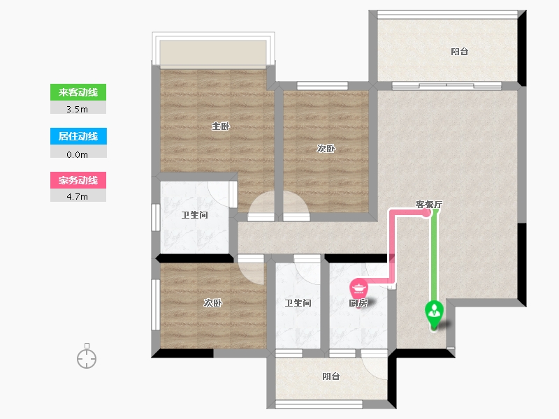 四川省-雅安市-青江华府-86.38-户型库-动静线