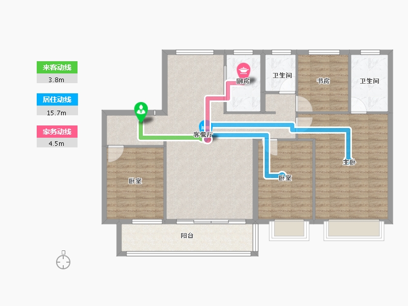 陕西省-渭南市-富平龙记檀府-110.30-户型库-动静线