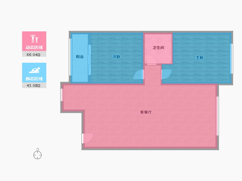 内蒙古自治区-通辽市-逸美华庭-100.00-户型库-动静分区