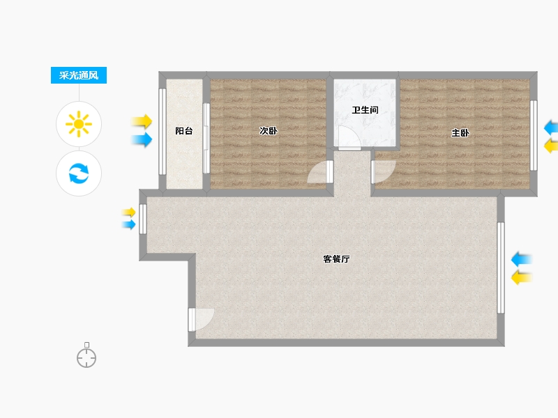 内蒙古自治区-通辽市-逸美华庭-100.00-户型库-采光通风