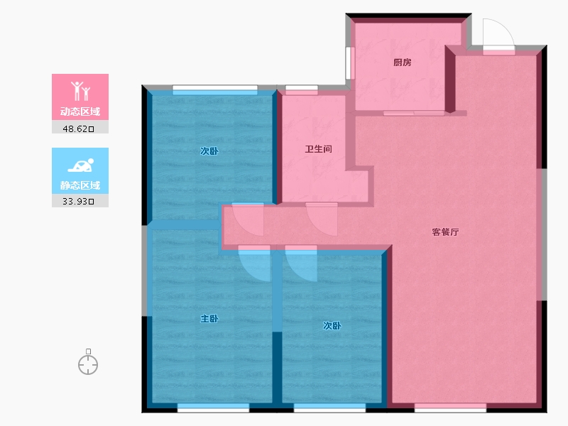 辽宁省-沈阳市-保利海德公园-80.00-户型库-动静分区