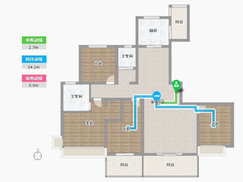 陕西省-宝鸡市-华厦·中央公园-149.00-户型库-动静线