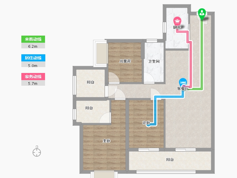 广东省-广州市-越秀和樾府-81.00-户型库-动静线