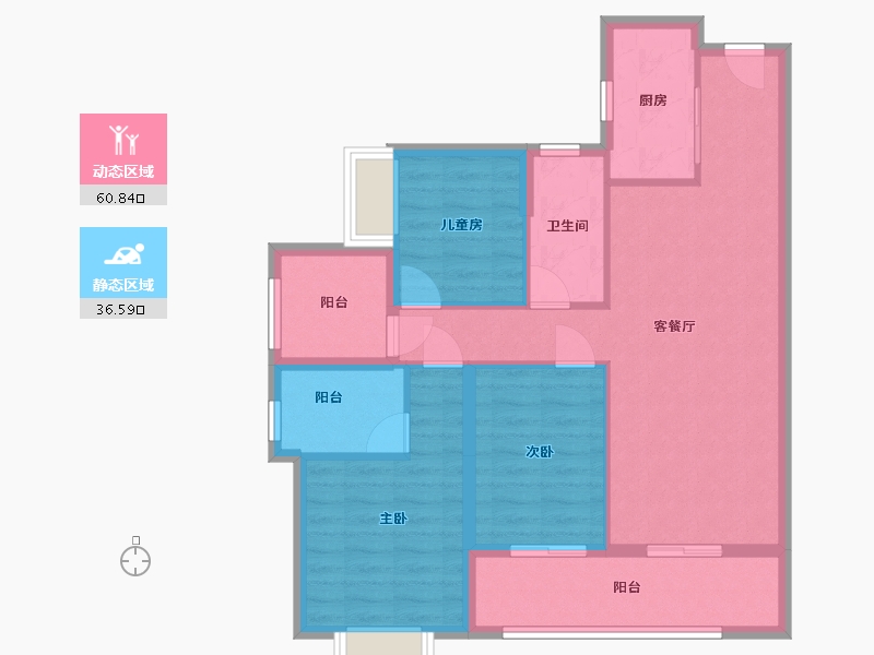 广东省-广州市-越秀和樾府-81.00-户型库-动静分区