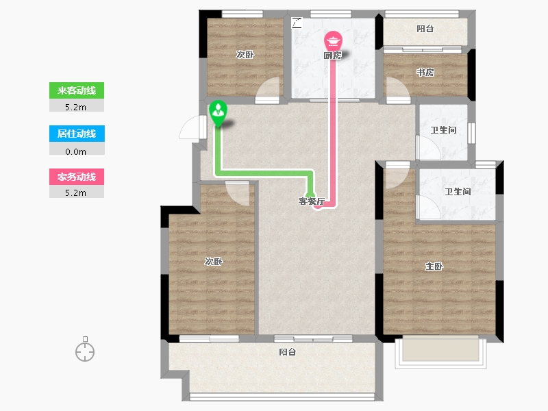 安徽省-安庆市-文德桐国府-103.77-户型库-动静线