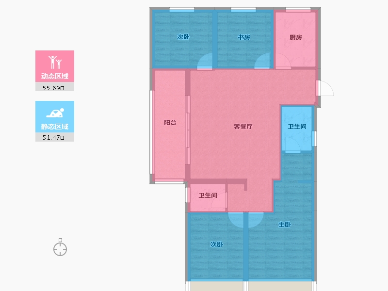 河南省-安阳市-永硕文博苑-96.23-户型库-动静分区