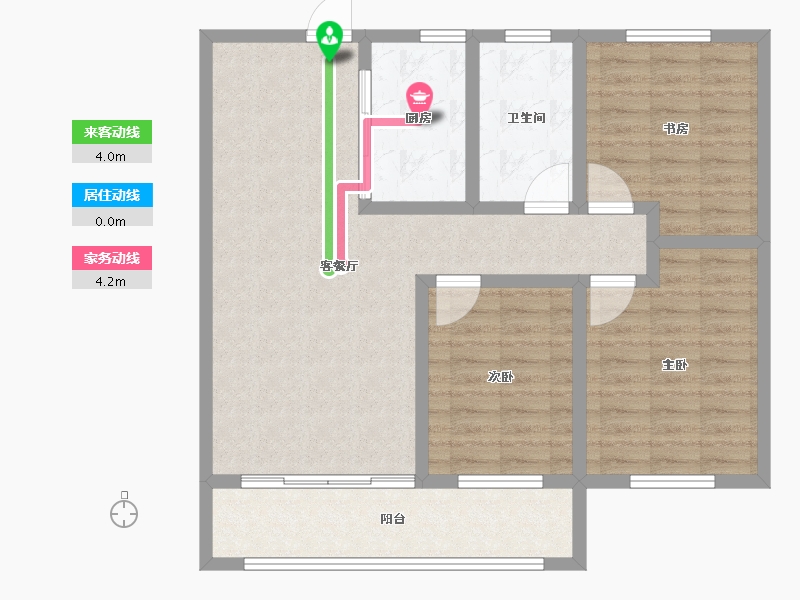 山东省-淄博市-鸿暻悦城-91.52-户型库-动静线