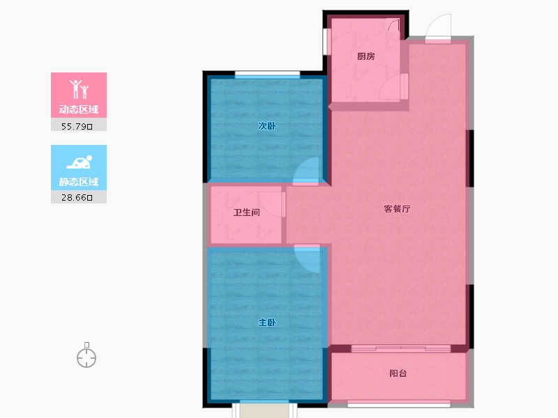 山西省-忻州市-​天和熙悦府-75.52-户型库-动静分区