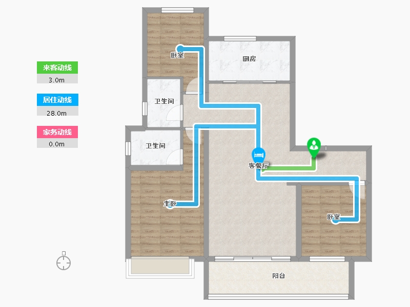 陕西省-渭南市-富平龙记檀府-108.00-户型库-动静线