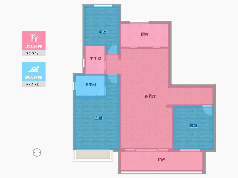 陕西省-渭南市-富平龙记檀府-108.00-户型库-动静分区