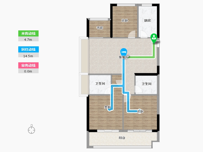 江苏省-淮安市-洪泽碧桂园江山府-103.94-户型库-动静线