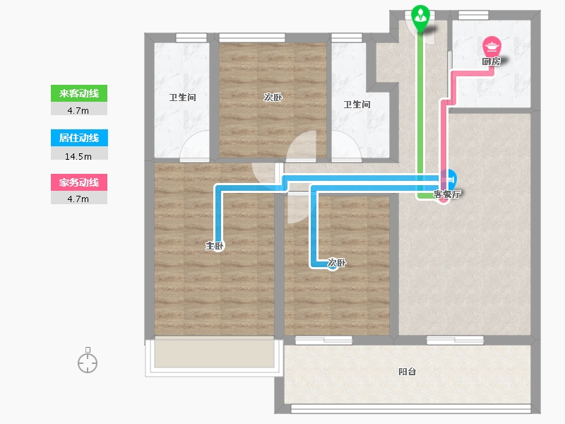 河南省-安阳市-永硕文博苑-83.75-户型库-动静线