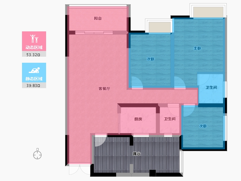 广西壮族自治区-百色市-德能盛世靖城-96.66-户型库-动静分区