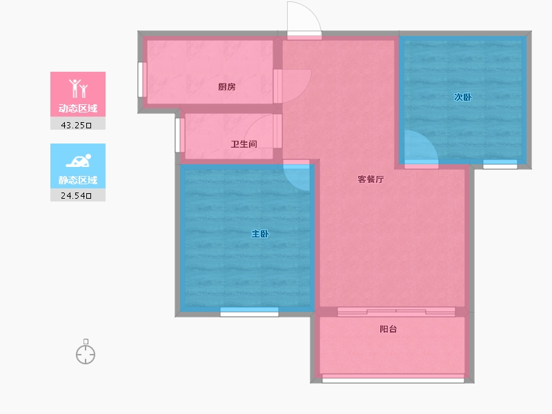 湖北省-武汉市-滨湖社区一期-60.00-户型库-动静分区