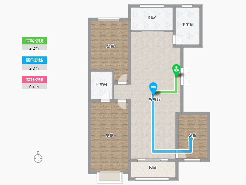 山东省-淄博市-鸿暻悦城-118.29-户型库-动静线