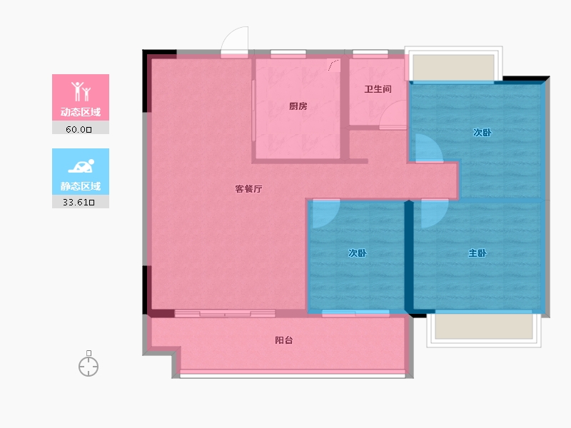 安徽省-安庆市-文德桐国府-84.40-户型库-动静分区