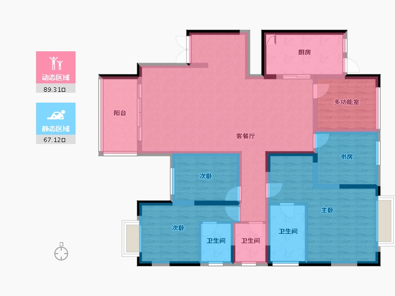 贵州省-遵义市-城投葡萄井壹號-140.00-户型库-动静分区