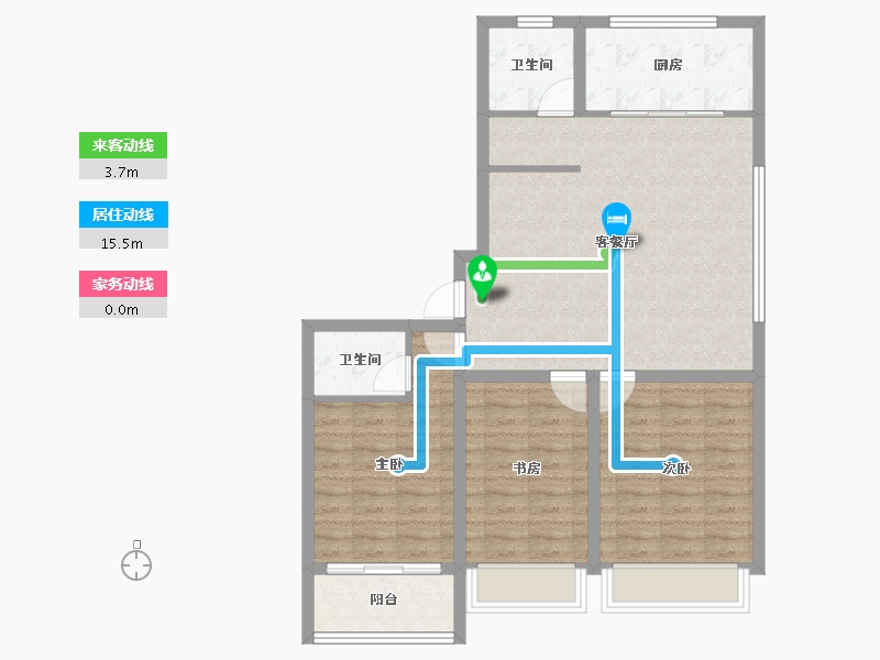 河北省-石家庄市-水韵华庭-87.39-户型库-动静线