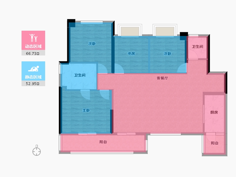 四川省-成都市-万景台-100.00-户型库-动静分区