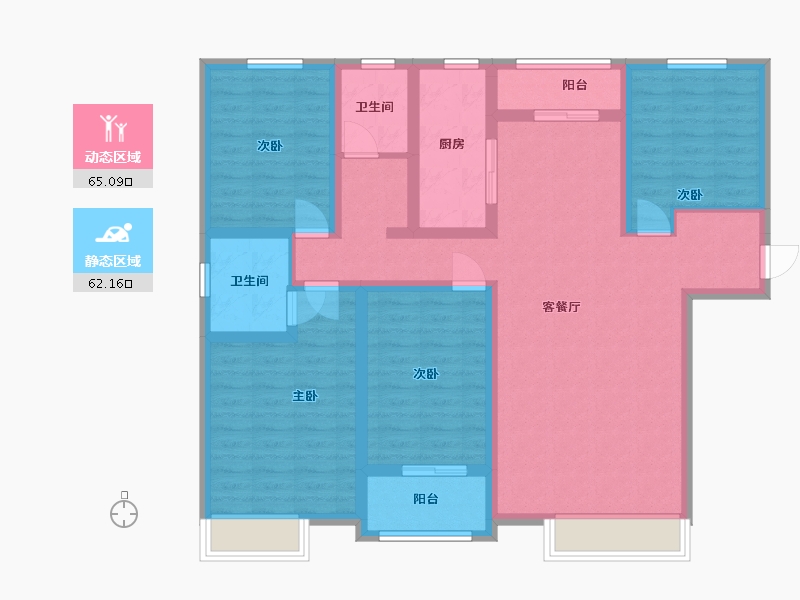 河北省-邢台市-君悦豪庭-126.40-户型库-动静分区