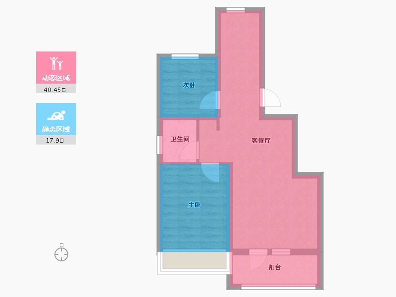 辽宁省-沈阳市-志城·中央公园·铂翠园-51.13-户型库-动静分区