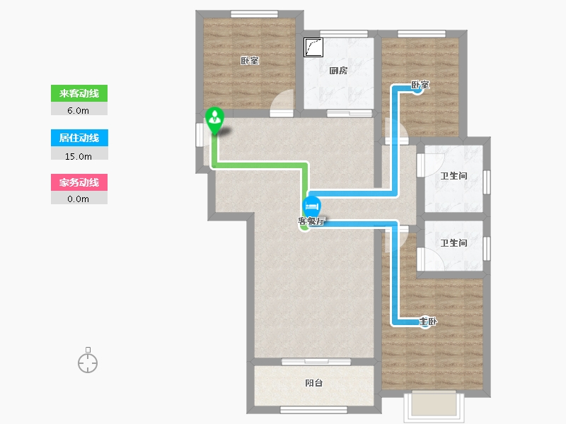 陕西省-渭南市-朝阳云著-92.00-户型库-动静线