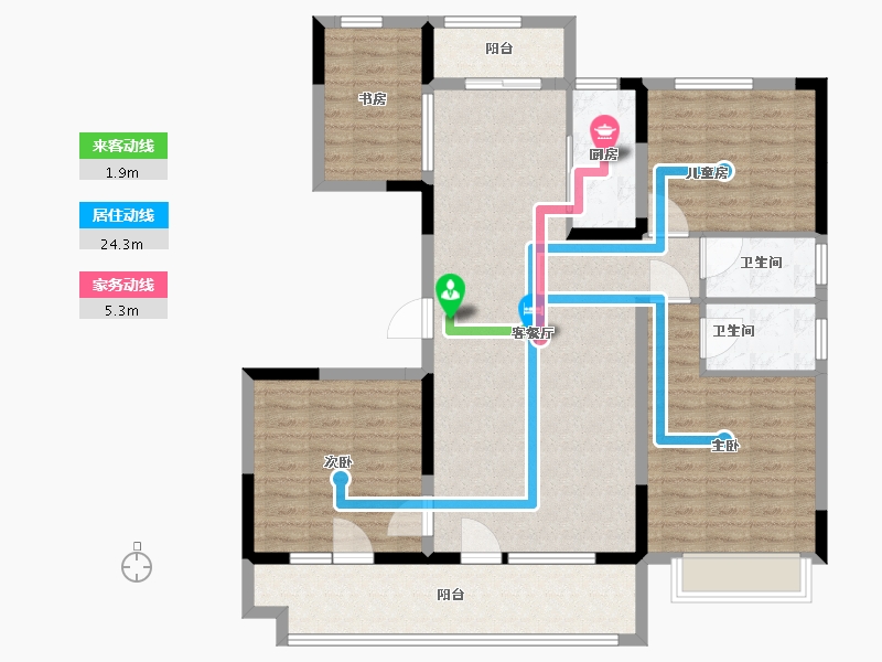 山东省-潍坊市-碧桂园玖州府-120.00-户型库-动静线