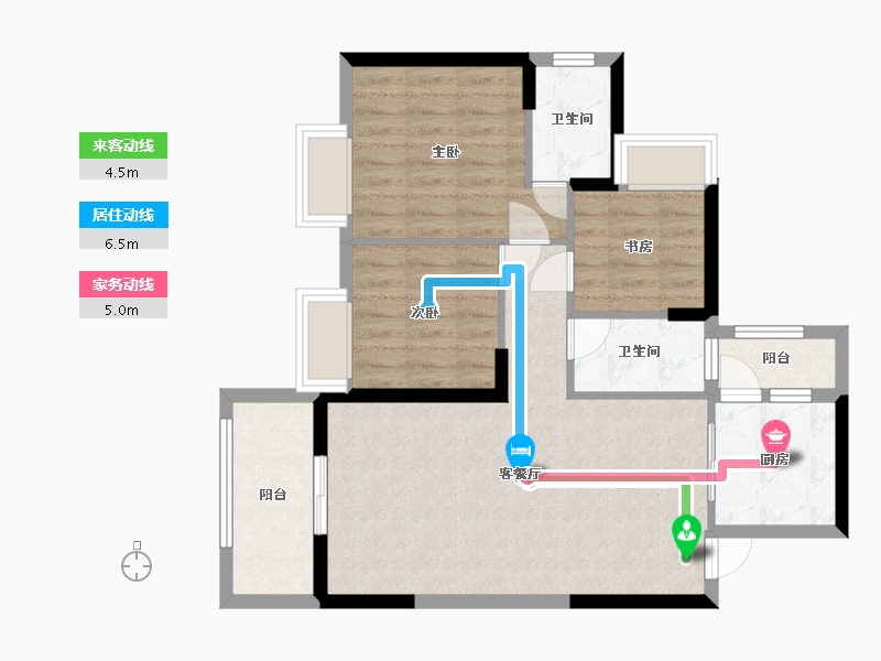 广东省-广州市-学府花园-2期-102.00-户型库-动静线