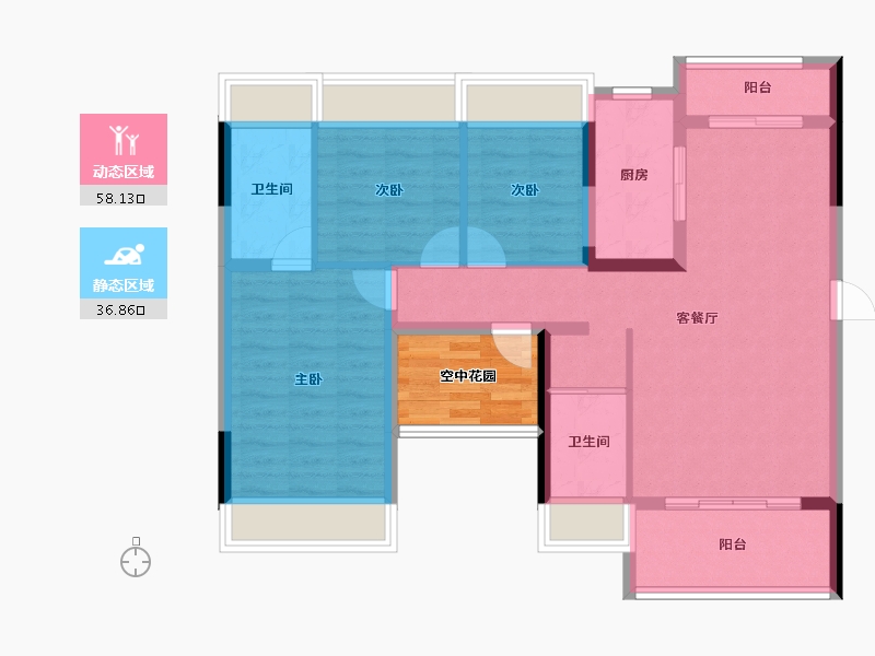 广东省-韶关市-乳源碧桂园江山-90.21-户型库-动静分区