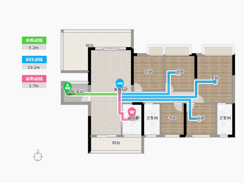 广东省-韶关市-白云天滨江壹号-124.33-户型库-动静线