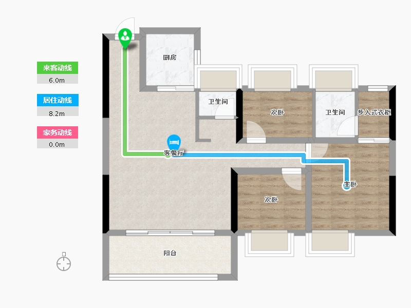 贵州省-六盘水市-公园道1号-75.62-户型库-动静线