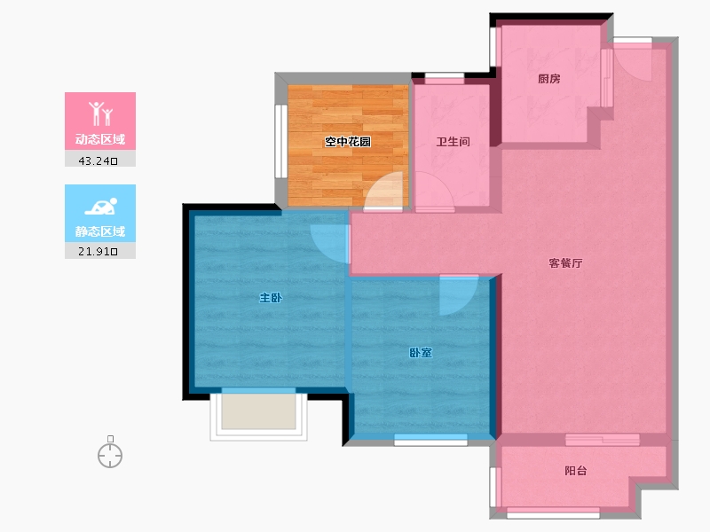 广东省-江门市-合景领峰-64.22-户型库-动静分区