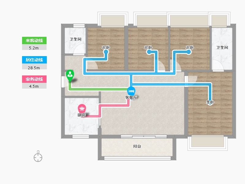 广东省-佛山市-时代天境-98.00-户型库-动静线