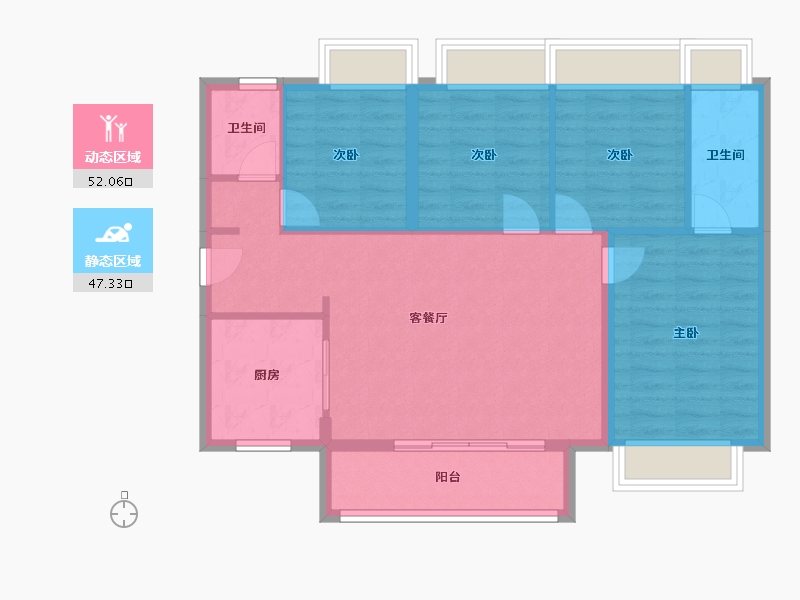 广东省-佛山市-时代天境-98.00-户型库-动静分区