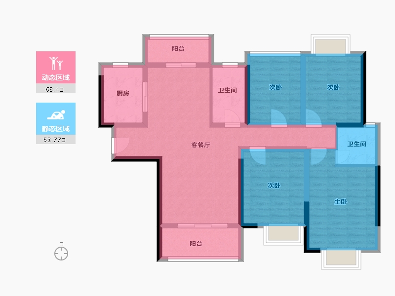 广西壮族自治区-桂林市-宏—珊瑚海-103.80-户型库-动静分区