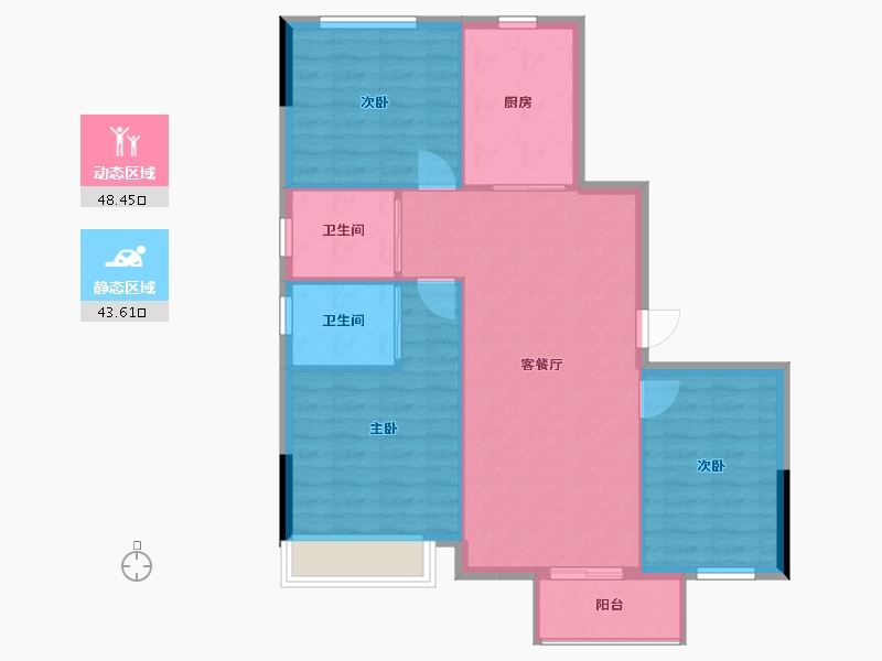 四川省-成都市-印江洲-90.00-户型库-动静分区