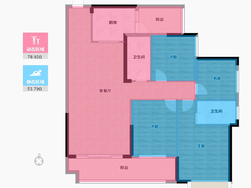 广东省-韶关市-白云天滨江壹号-120.08-户型库-动静分区