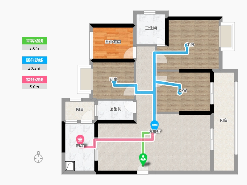 广东省-江门市-印象海伦湾-98.04-户型库-动静线