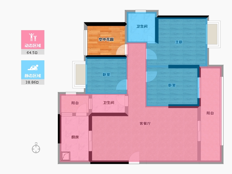 广东省-江门市-印象海伦湾-98.04-户型库-动静分区