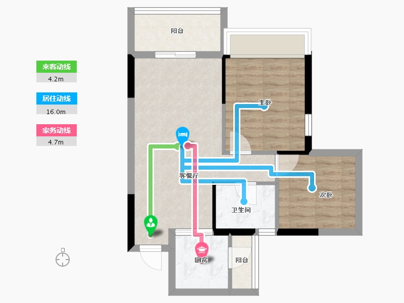 四川省-攀枝花市-鑫洋·天御城-54.14-户型库-动静线