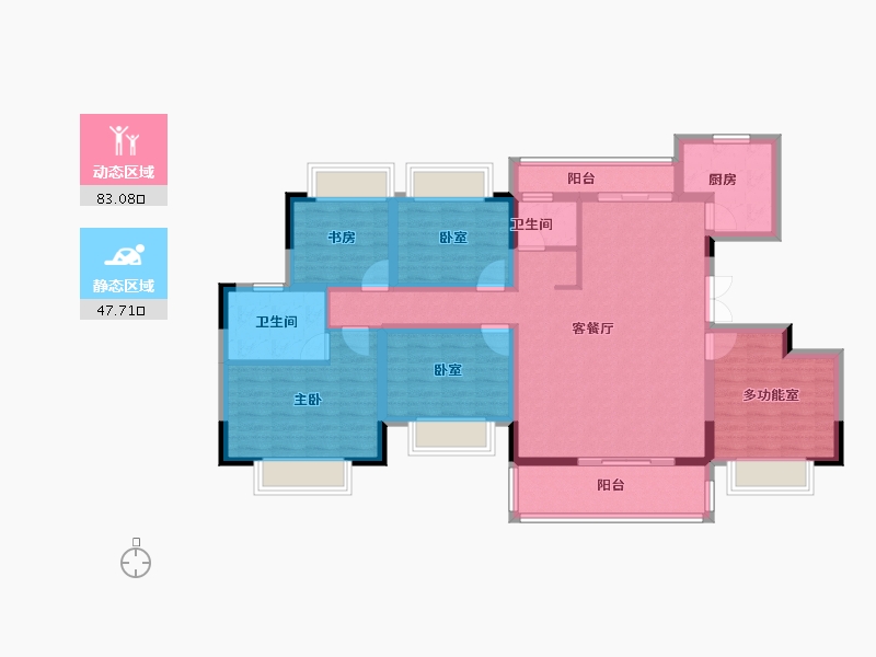 云南省-曲靖市-春山华苑-115.96-户型库-动静分区