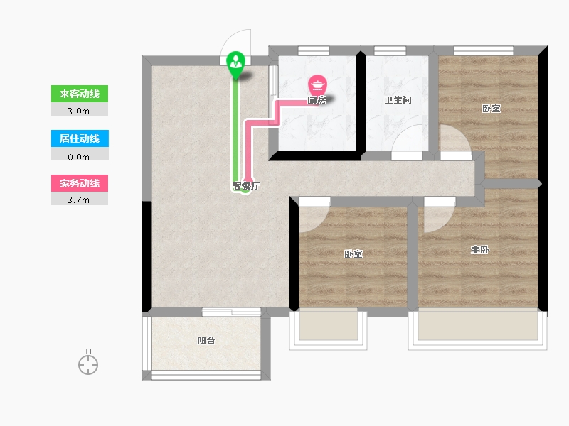 贵州省-六盘水市-公园道1号-61.19-户型库-动静线