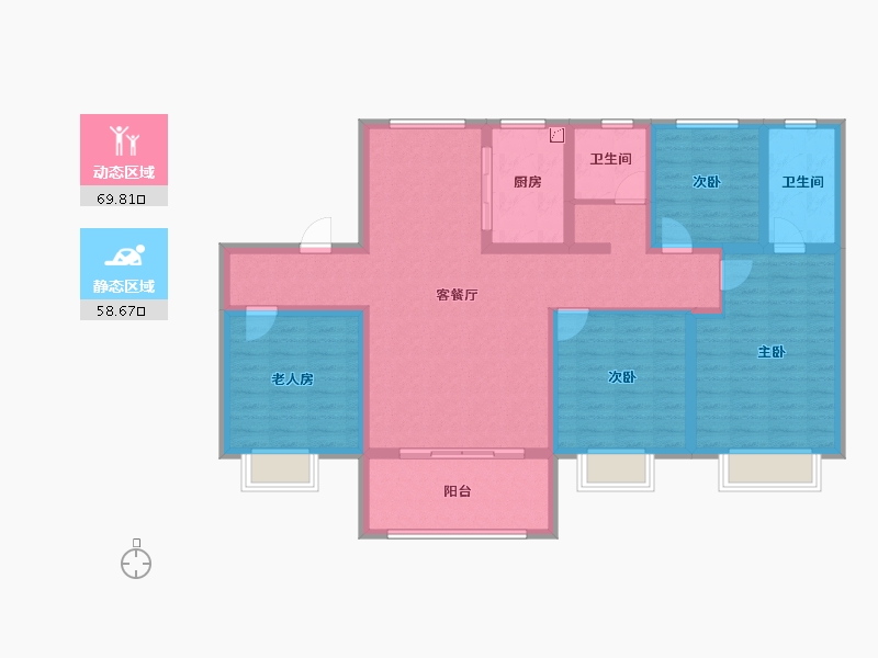 山西省-忻州市-忻州碧桂园-114.36-户型库-动静分区