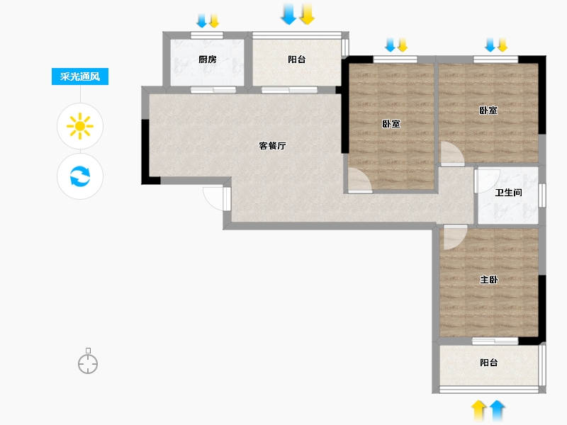 湖北省-十堰市-润扬华府-81.50-户型库-采光通风