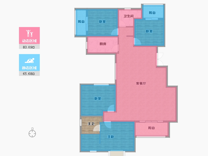 贵州省-黔南布依族苗族自治州-中国铁建东来尚城-138.64-户型库-动静分区