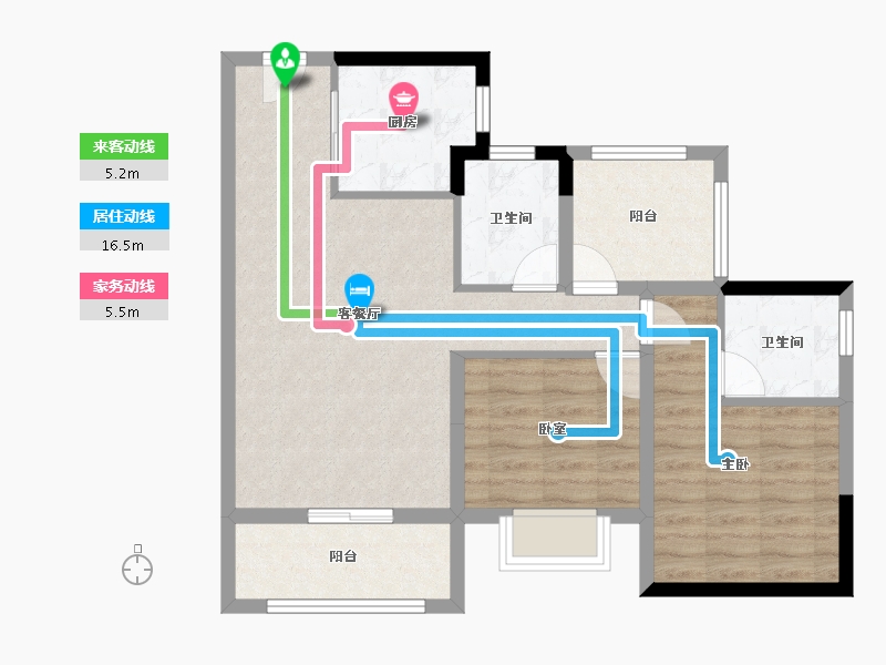 广东省-江门市-新城·博富领会国际-73.40-户型库-动静线