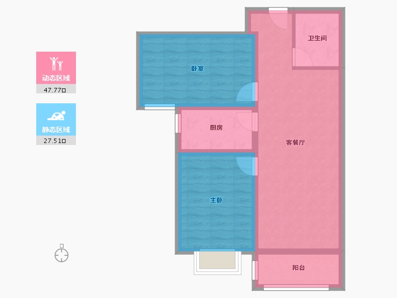 山西省-大同市-伯益公园府-66.54-户型库-动静分区