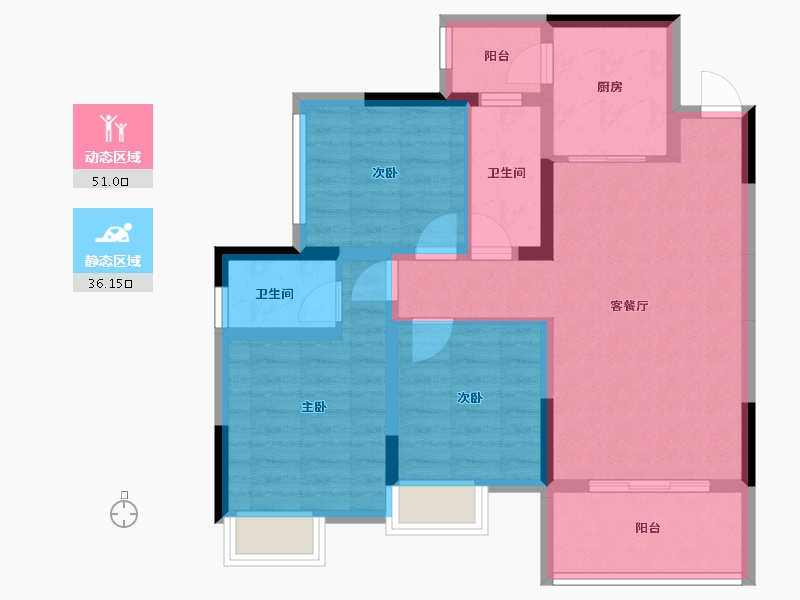 广西壮族自治区-桂林市-顺祥府-76.88-户型库-动静分区