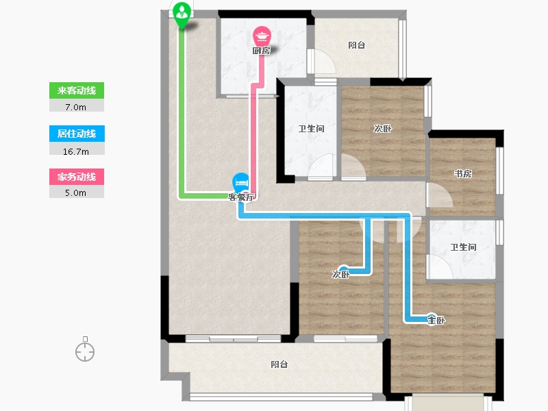 广东省-韶关市-白云天滨江壹号-105.17-户型库-动静线