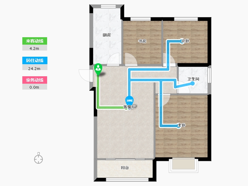 河北省-廊坊市-绿地空港西斯莱公馆-82.01-户型库-动静线